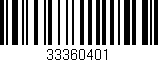 Código de barras (EAN, GTIN, SKU, ISBN): '33360401'