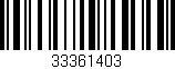 Código de barras (EAN, GTIN, SKU, ISBN): '33361403'