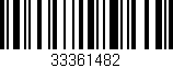 Código de barras (EAN, GTIN, SKU, ISBN): '33361482'