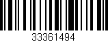 Código de barras (EAN, GTIN, SKU, ISBN): '33361494'