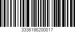 Código de barras (EAN, GTIN, SKU, ISBN): '3336186200017'