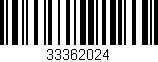 Código de barras (EAN, GTIN, SKU, ISBN): '33362024'