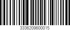 Código de barras (EAN, GTIN, SKU, ISBN): '3336209600015'