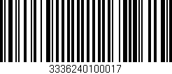 Código de barras (EAN, GTIN, SKU, ISBN): '3336240100017'