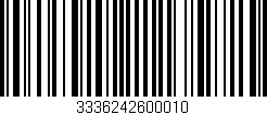 Código de barras (EAN, GTIN, SKU, ISBN): '3336242600010'