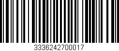 Código de barras (EAN, GTIN, SKU, ISBN): '3336242700017'