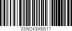 Código de barras (EAN, GTIN, SKU, ISBN): '3336243000017'