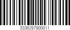 Código de barras (EAN, GTIN, SKU, ISBN): '3336297900011'