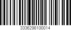 Código de barras (EAN, GTIN, SKU, ISBN): '3336298100014'