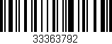 Código de barras (EAN, GTIN, SKU, ISBN): '33363792'