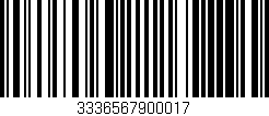 Código de barras (EAN, GTIN, SKU, ISBN): '3336567900017'