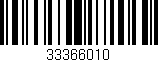 Código de barras (EAN, GTIN, SKU, ISBN): '33366010'