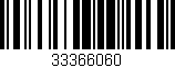 Código de barras (EAN, GTIN, SKU, ISBN): '33366060'