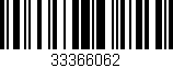 Código de barras (EAN, GTIN, SKU, ISBN): '33366062'