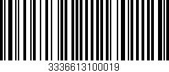 Código de barras (EAN, GTIN, SKU, ISBN): '3336613100019'