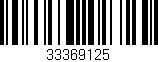 Código de barras (EAN, GTIN, SKU, ISBN): '33369125'