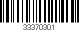 Código de barras (EAN, GTIN, SKU, ISBN): '33370301'