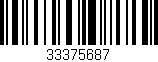 Código de barras (EAN, GTIN, SKU, ISBN): '33375687'