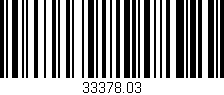 Código de barras (EAN, GTIN, SKU, ISBN): '33378.03'