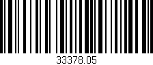 Código de barras (EAN, GTIN, SKU, ISBN): '33378.05'