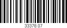 Código de barras (EAN, GTIN, SKU, ISBN): '33378.07'