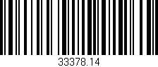 Código de barras (EAN, GTIN, SKU, ISBN): '33378.14'