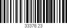 Código de barras (EAN, GTIN, SKU, ISBN): '33378.23'