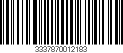Código de barras (EAN, GTIN, SKU, ISBN): '3337870012183'