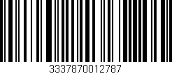 Código de barras (EAN, GTIN, SKU, ISBN): '3337870012787'