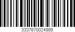 Código de barras (EAN, GTIN, SKU, ISBN): '3337870024988'
