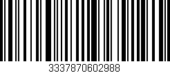 Código de barras (EAN, GTIN, SKU, ISBN): '3337870602988'