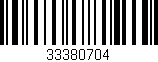 Código de barras (EAN, GTIN, SKU, ISBN): '33380704'