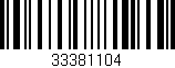 Código de barras (EAN, GTIN, SKU, ISBN): '33381104'