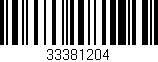 Código de barras (EAN, GTIN, SKU, ISBN): '33381204'