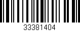 Código de barras (EAN, GTIN, SKU, ISBN): '33381404'