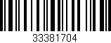 Código de barras (EAN, GTIN, SKU, ISBN): '33381704'