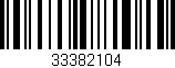 Código de barras (EAN, GTIN, SKU, ISBN): '33382104'