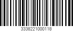 Código de barras (EAN, GTIN, SKU, ISBN): '3338221000118'