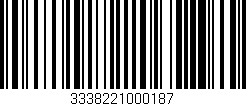 Código de barras (EAN, GTIN, SKU, ISBN): '3338221000187'