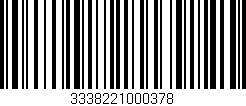 Código de barras (EAN, GTIN, SKU, ISBN): '3338221000378'