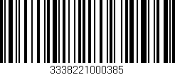 Código de barras (EAN, GTIN, SKU, ISBN): '3338221000385'