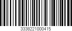 Código de barras (EAN, GTIN, SKU, ISBN): '3338221000415'