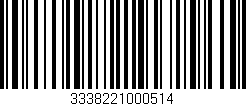 Código de barras (EAN, GTIN, SKU, ISBN): '3338221000514'