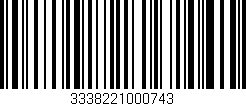 Código de barras (EAN, GTIN, SKU, ISBN): '3338221000743'