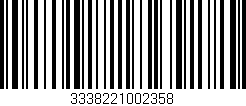 Código de barras (EAN, GTIN, SKU, ISBN): '3338221002358'