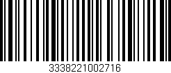 Código de barras (EAN, GTIN, SKU, ISBN): '3338221002716'