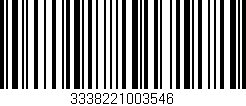 Código de barras (EAN, GTIN, SKU, ISBN): '3338221003546'