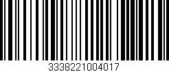 Código de barras (EAN, GTIN, SKU, ISBN): '3338221004017'