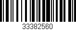 Código de barras (EAN, GTIN, SKU, ISBN): '33382560'