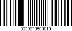 Código de barras (EAN, GTIN, SKU, ISBN): '3338970500013'